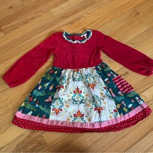 Matilda Jane Girls 6 Moments With You Happy Holly Daze Holiday Dress Christmas